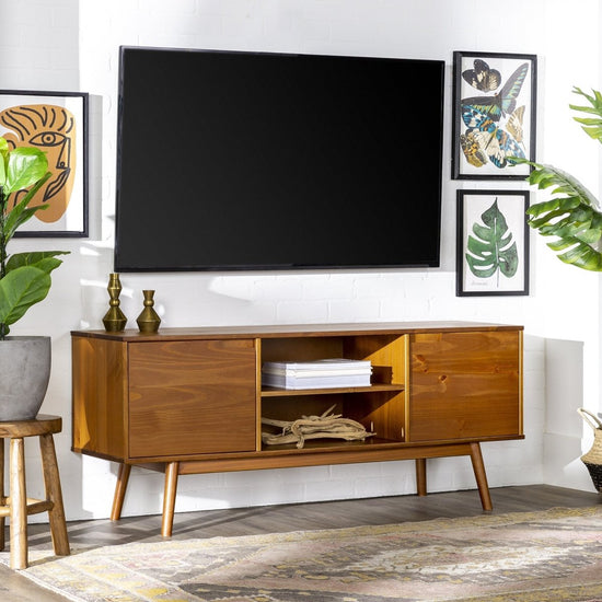 Walker Edison Adair Solid Wood TV Stand - lily & onyx