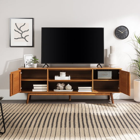 Walker Edison Adair Solid Wood TV Stand - lily & onyx