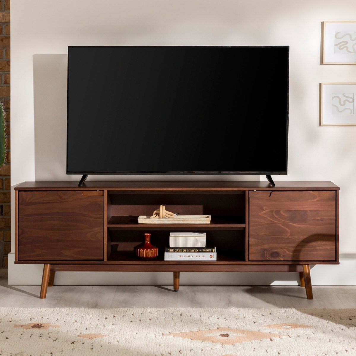 Walker Edison Adair Solid Wood TV Stand - lily & onyx