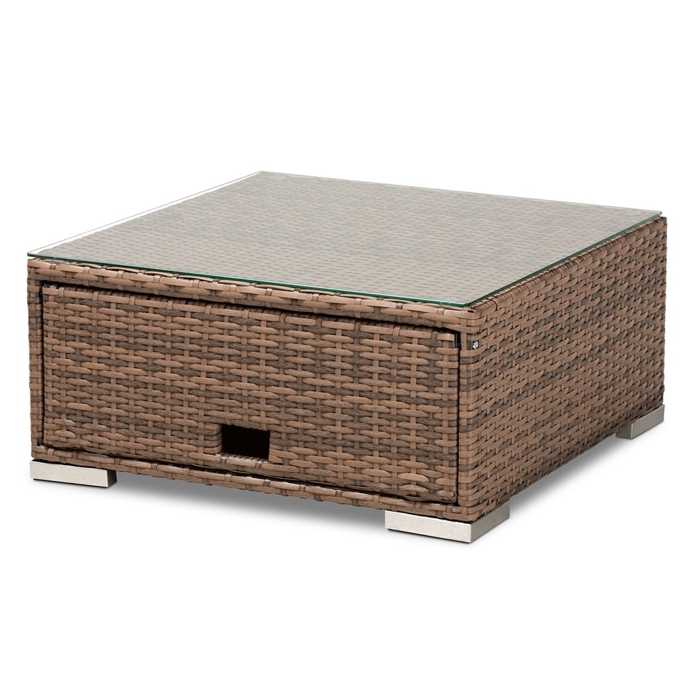 
                      
                        Baxton Studio Addison Light Brown Finished 3 Piece Woven Rattan Outdoor Patio Set With Adjustable Recliner - lily & onyx
                      
                    