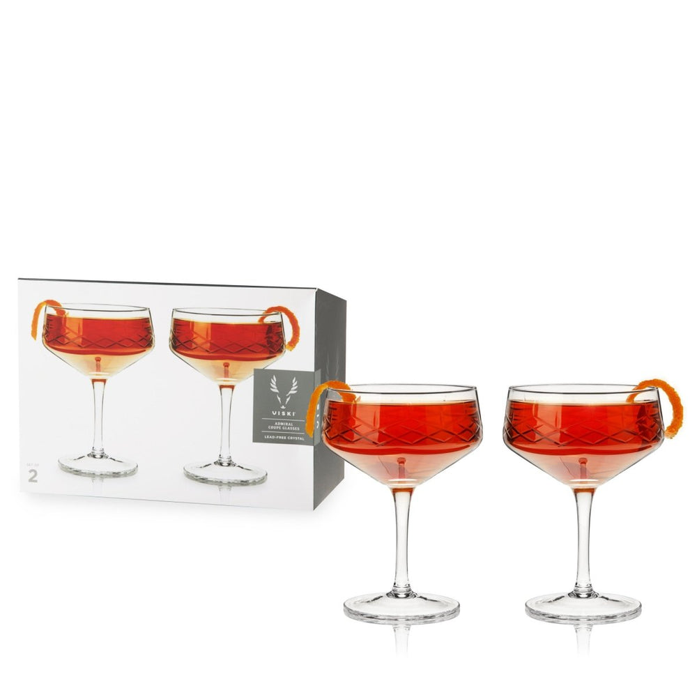 
                      
                        Viski Admiral Coupe Glasses, Set of 2 - lily & onyx
                      
                    