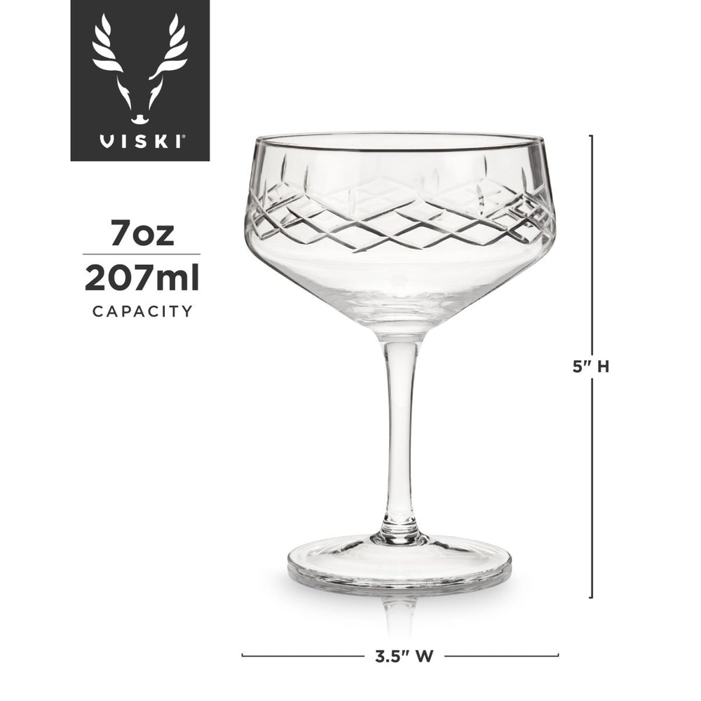 
                      
                        Viski Admiral Coupe Glasses, Set of 2 - lily & onyx
                      
                    