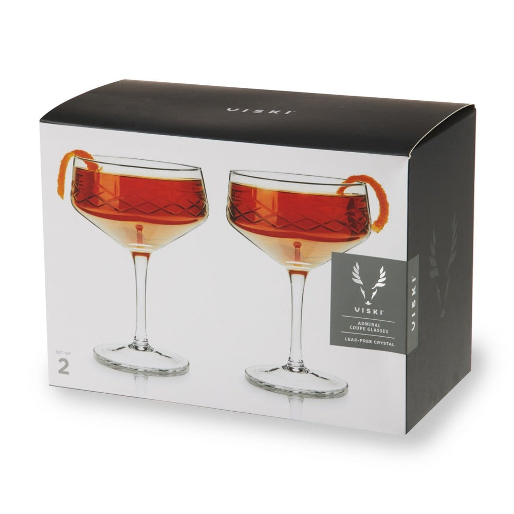 
                      
                        Viski Admiral Coupe Glasses, Set of 2 - lily & onyx
                      
                    