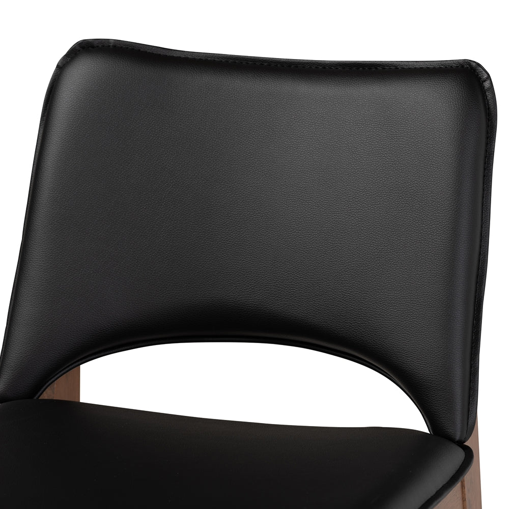 
                      
                        Baxton Studio Afton Mid Century Modern Faux Leather & Walnut Brown Finished Wood 2 Piece Dining Chair Set - lily & onyx
                      
                    
