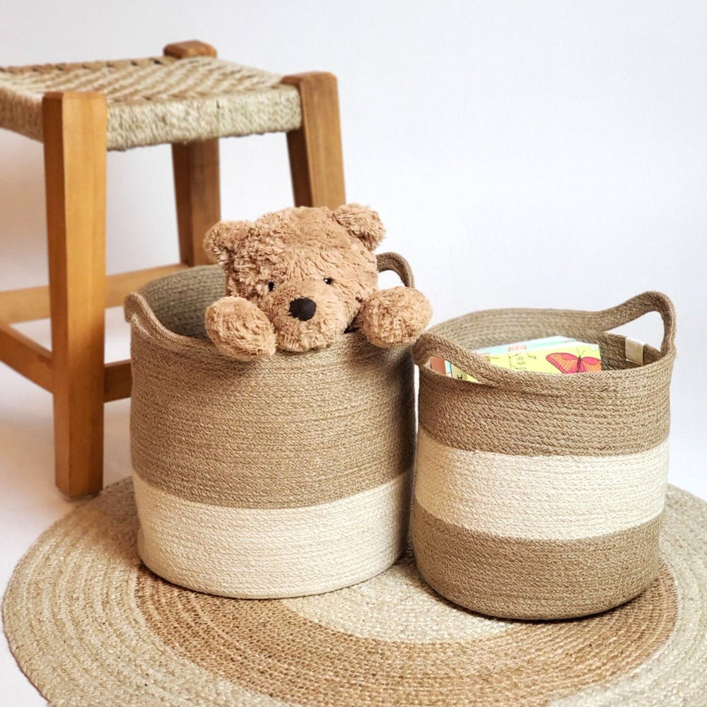 
                      
                        KORISSA Agora Colorblock Basket - lily & onyx
                      
                    