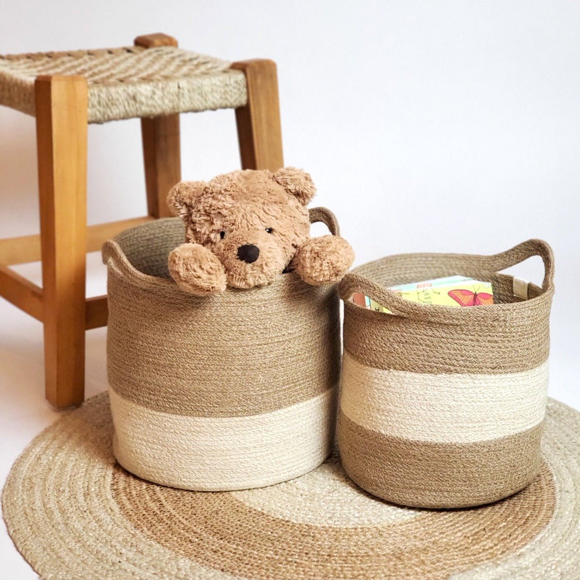 KORISSA Agora Colorblock Basket - lily & onyx