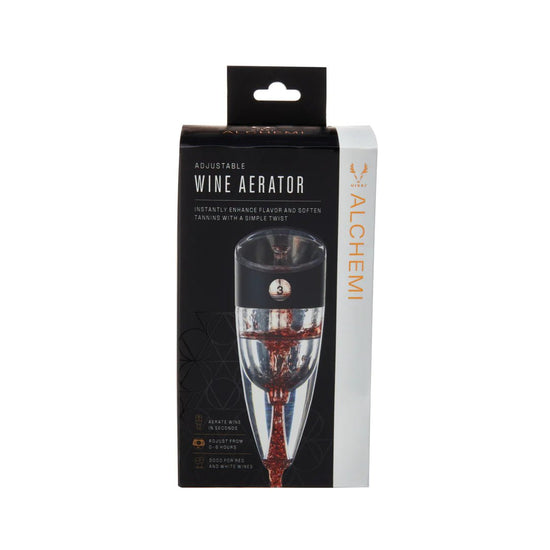 Load image into Gallery viewer, Viski Alchemi Adjustable Aerating Wine Pourer - lily &amp;amp; onyx
