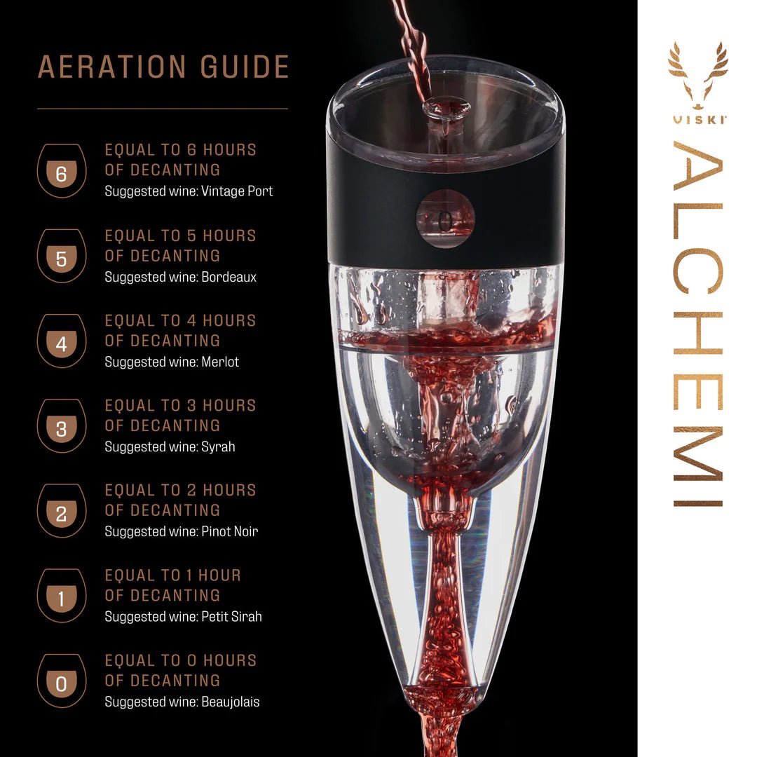 Viski Alchemi Adjustable Aerating Wine Pourer - lily & onyx