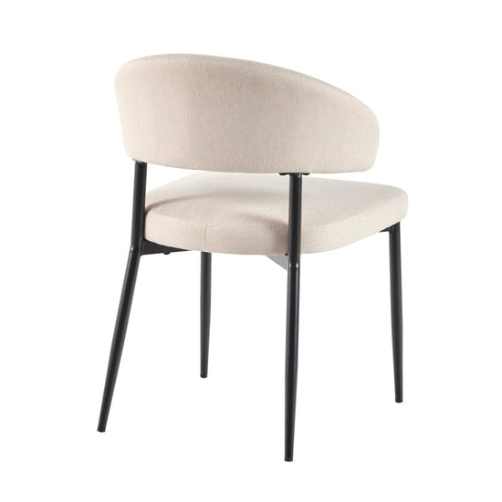 Walker Edison Alexis Modern Curved Back Upholstered Dining Chair, set of 2 - lily & onyx