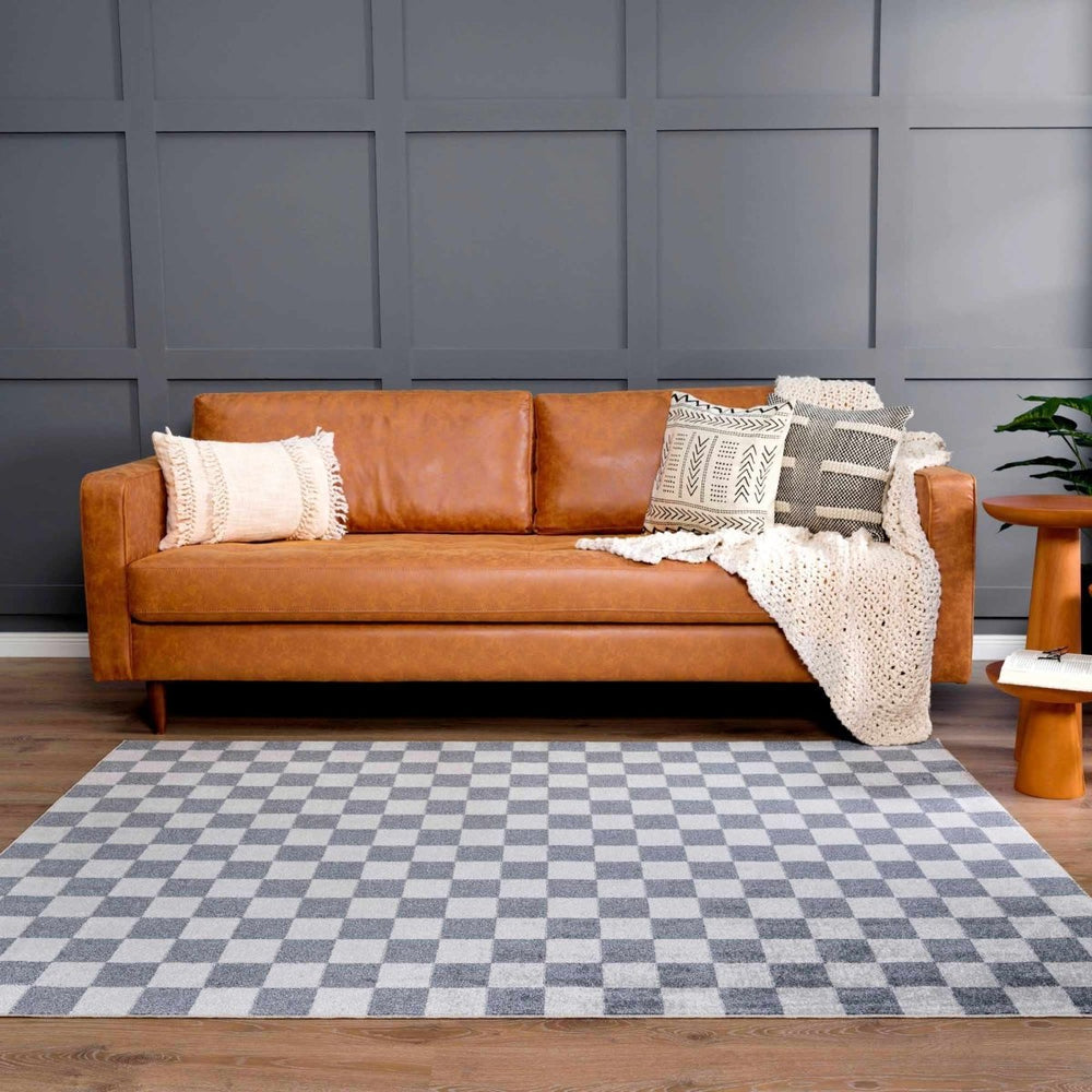 Hauteloom Alie Blue Checkered Area Rug - lily & onyx