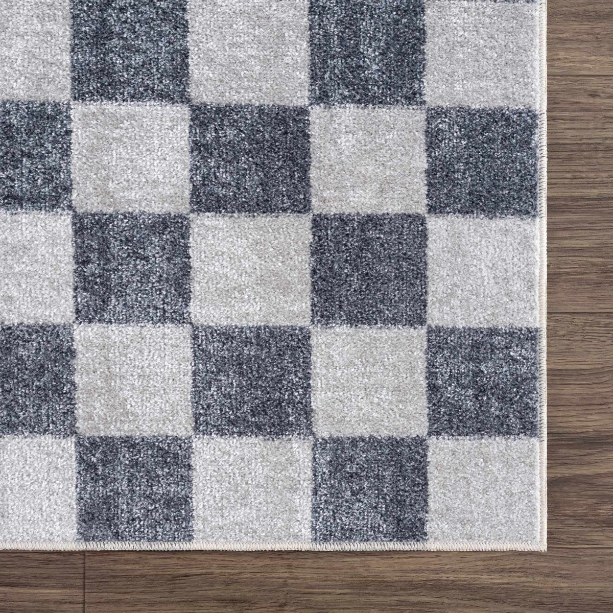 Load image into Gallery viewer, Hauteloom Alie Blue Checkered Area Rug - lily &amp;amp; onyx

