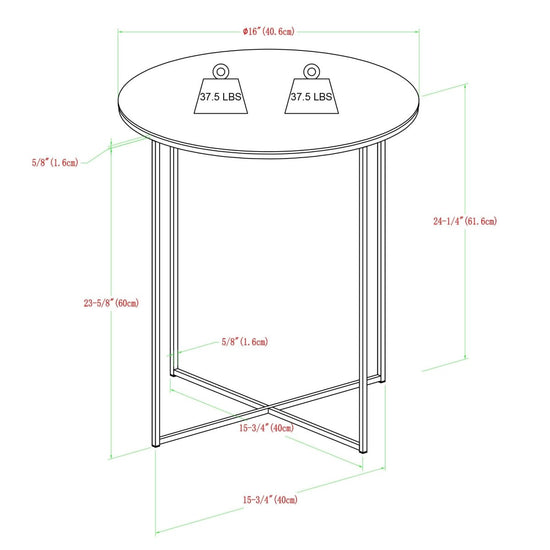 Walker Edison Alissa Modern Glam Coffee Table and Side Table Set - lily & onyx