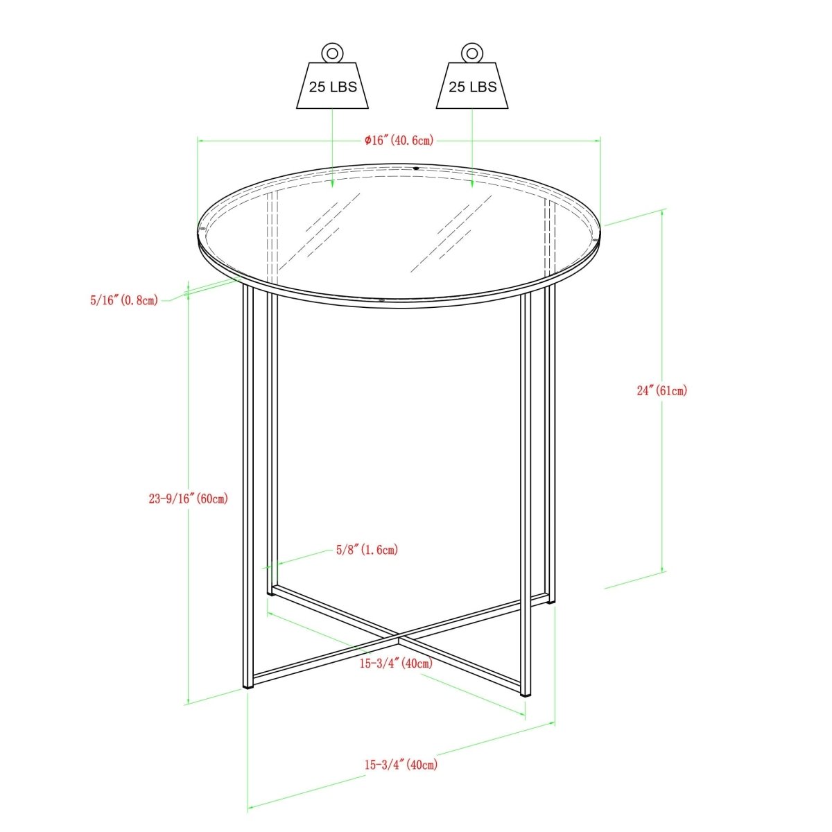 Walker Edison Alissa Side Table, Set of 2 - lily & onyx