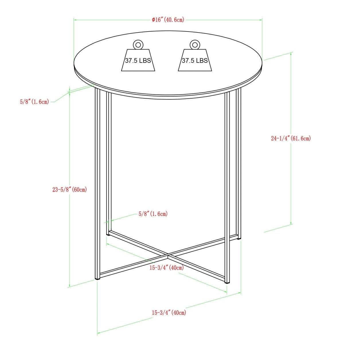 Walker Edison Alissa Side Table, Set of 2 - lily & onyx