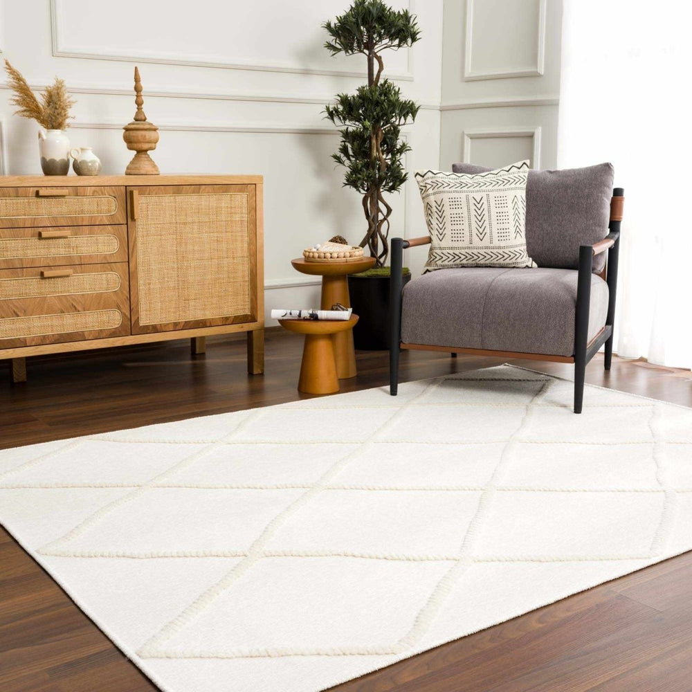 Hauteloom Amani White Washable Area Rug - lily & onyx