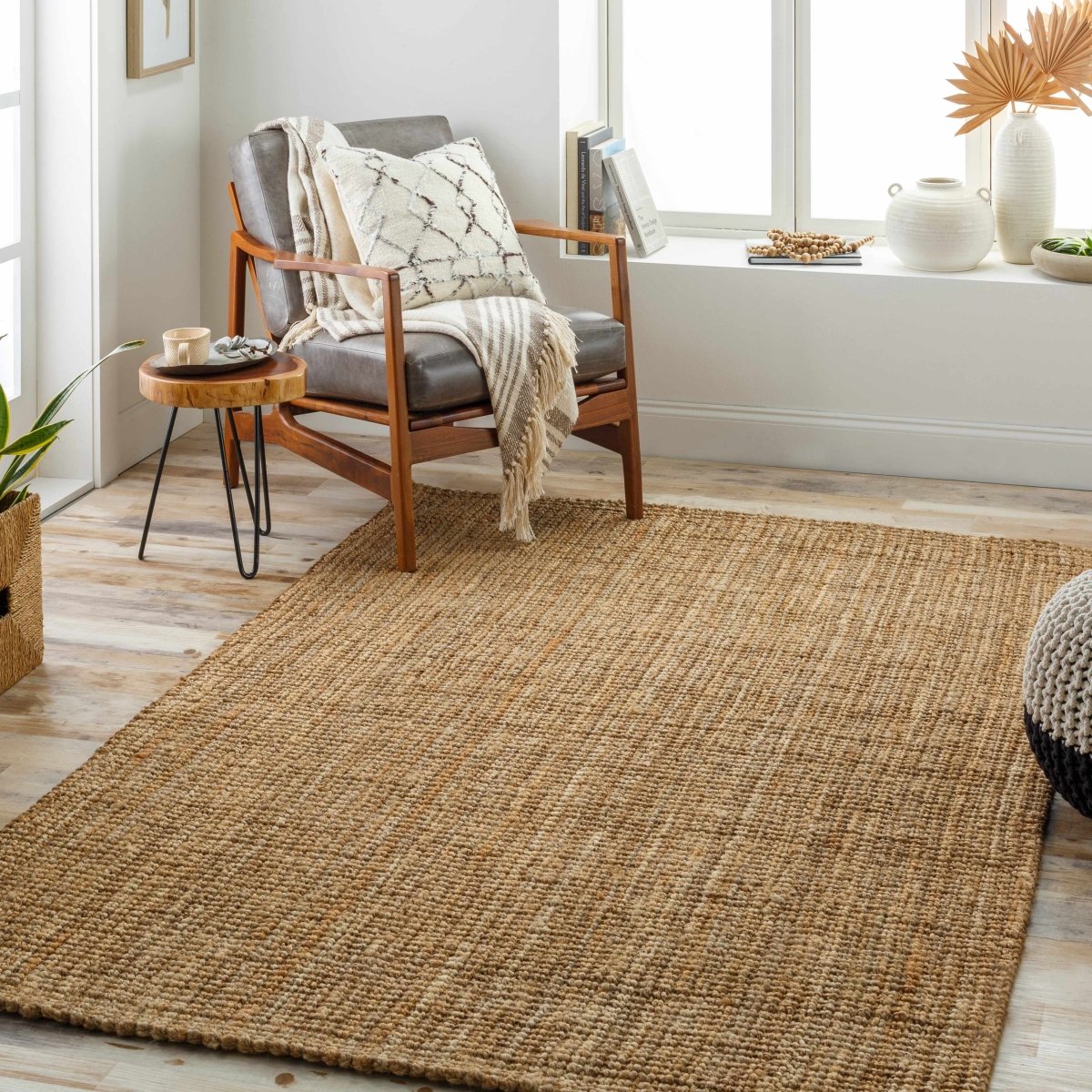 Hauteloom Ambel Beige Jute Rug - lily & onyx