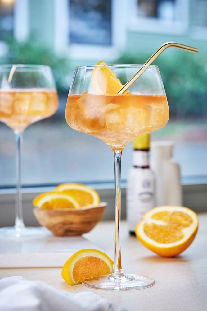 
                      
                        Viski Angled Crystal Amaro Spritz Glasses - lily & onyx
                      
                    