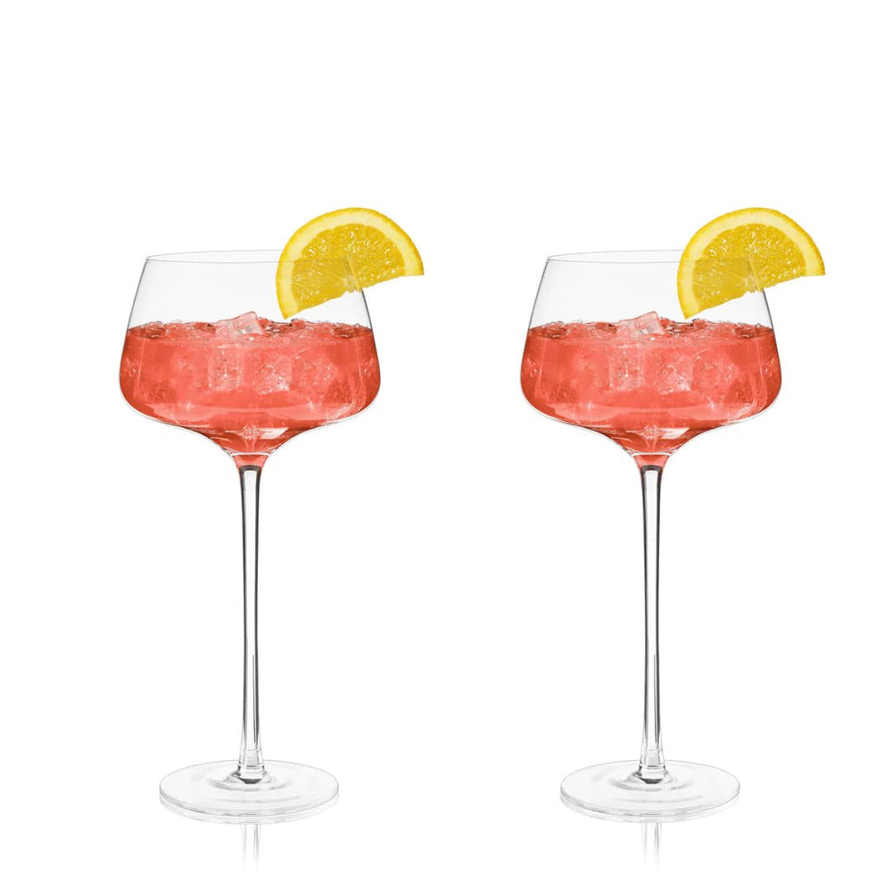 Viski Angled Crystal Amaro Spritz Glasses - lily & onyx