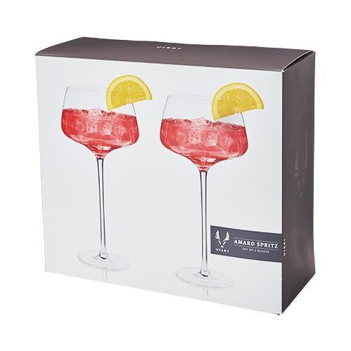 
                      
                        Viski Angled Crystal Amaro Spritz Glasses - lily & onyx
                      
                    
