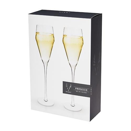 Viski Angled Crystal Prosecco Glasses - lily & onyx