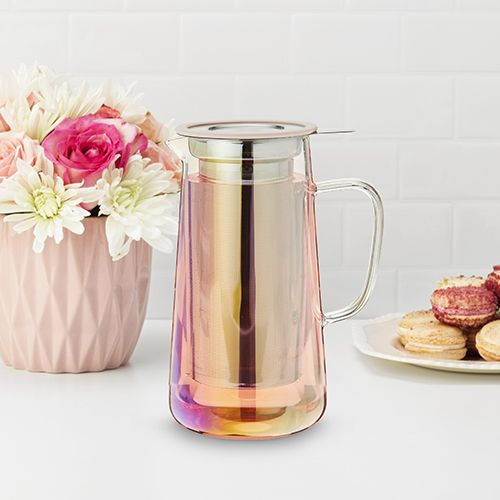 Pinky Up Annika™ Glass Teapot & Infuser, 33 Oz - lily & onyx