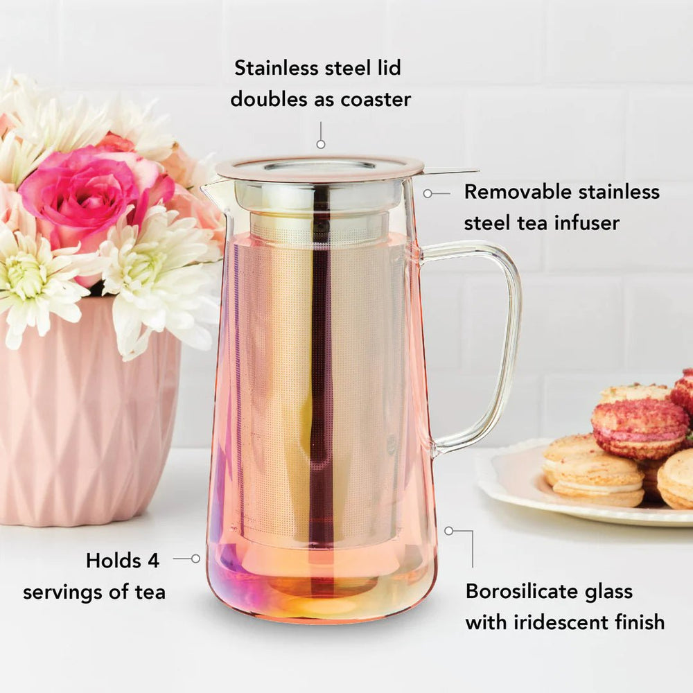 
                      
                        Pinky Up Annika™ Glass Teapot & Infuser, 33 Oz - lily & onyx
                      
                    