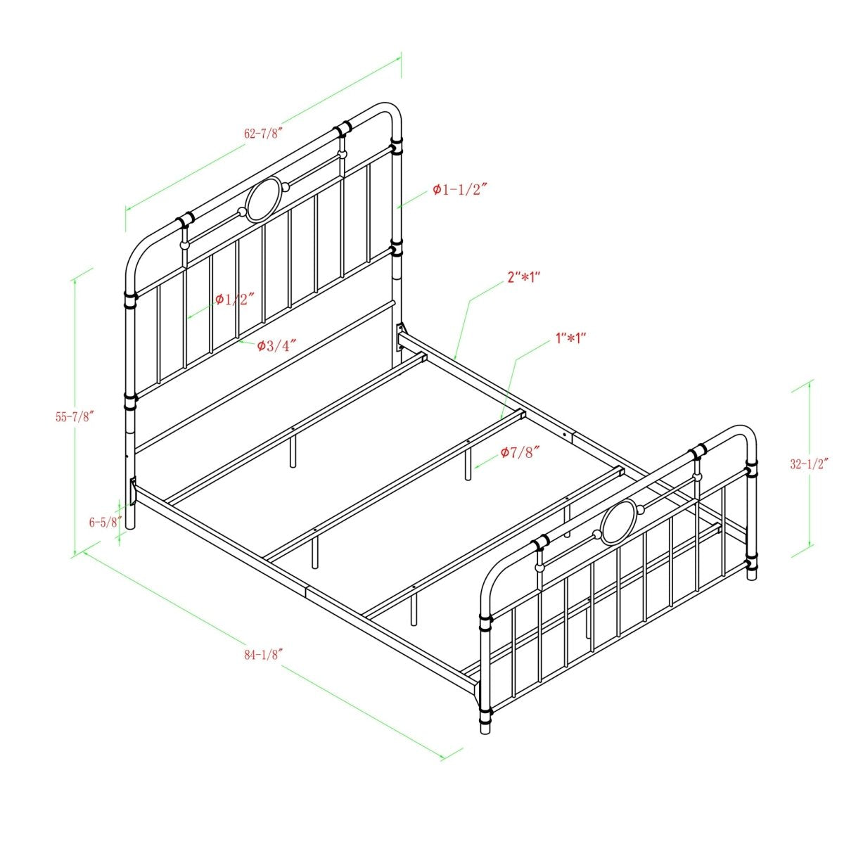 Walker Edison Antiqua Queen Bed - lily & onyx