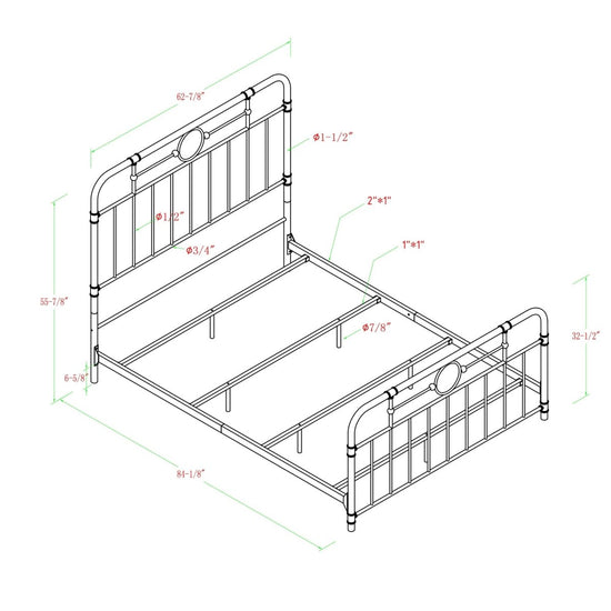 Walker Edison Antiqua Queen Bed - lily & onyx