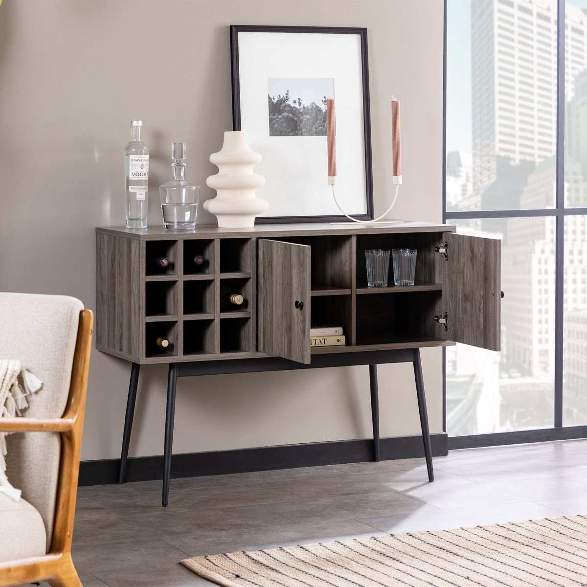 Walker Edison Archer Bar Cabinet