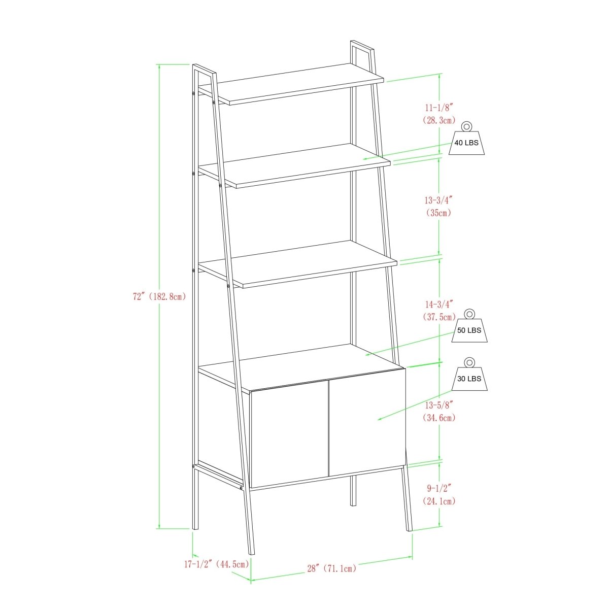 Walker Edison Arlo Storage Bookshelf - lily & onyx