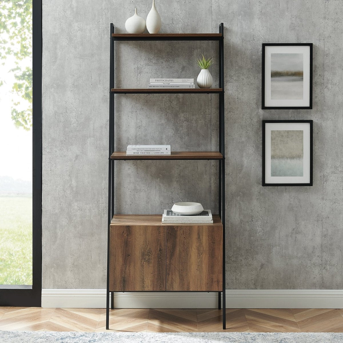 Walker Edison Arlo Storage Bookshelf - lily & onyx