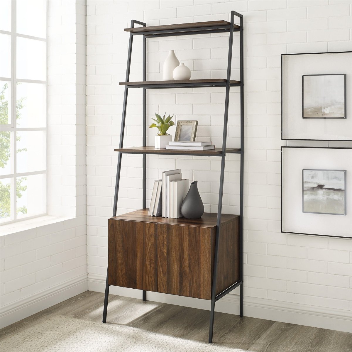 Walker Edison Arlo Storage Bookshelf - lily & onyx