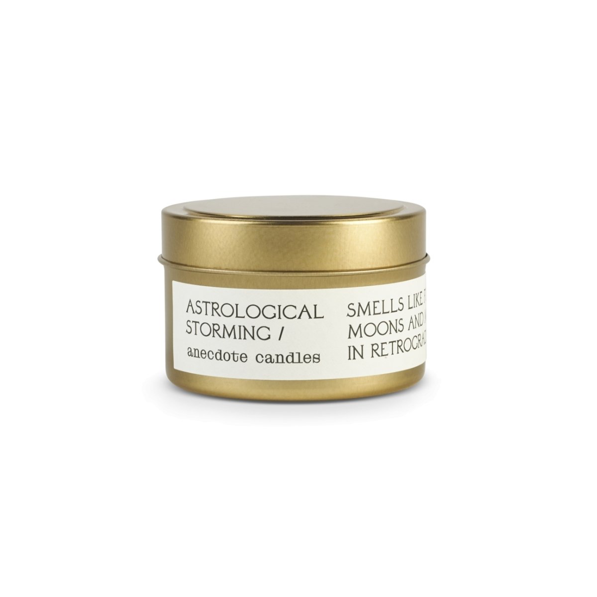 Anecdote Candles Astrological Storming | 3.4 Oz Travel Tin Candle | Sandalwood & Incense - lily & onyx