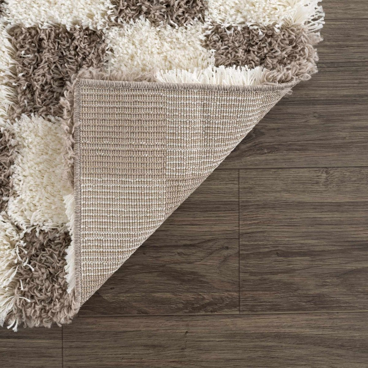 Load image into Gallery viewer, Hauteloom Atira Brown Checkered Area Rug - lily &amp;amp; onyx

