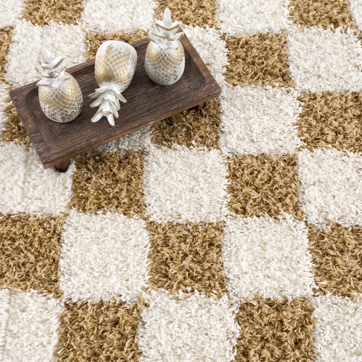 Load image into Gallery viewer, Hauteloom Atira Mustard Checkered Area Rug - lily &amp;amp; onyx
