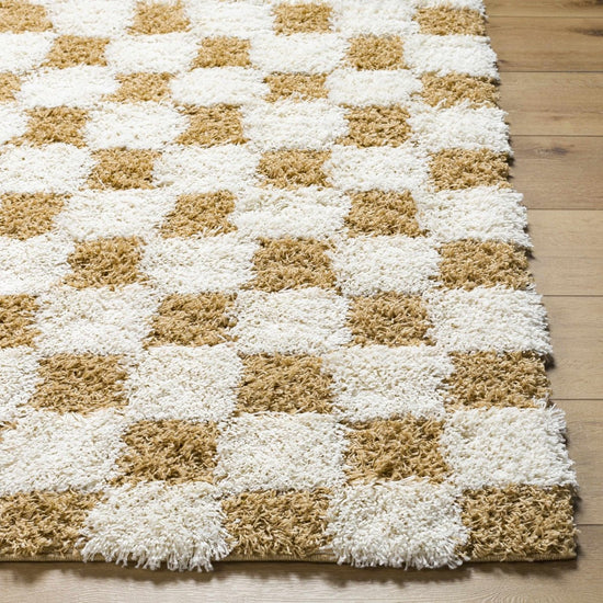 Load image into Gallery viewer, Hauteloom Atira Mustard Checkered Area Rug - lily &amp;amp; onyx
