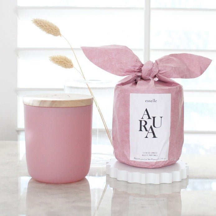 esselleSF AURA Fig Tree | 8 Oz Glass Candle | Fig, Geranium, Jasmine, Patchouli & Grapefruit - lily & onyx