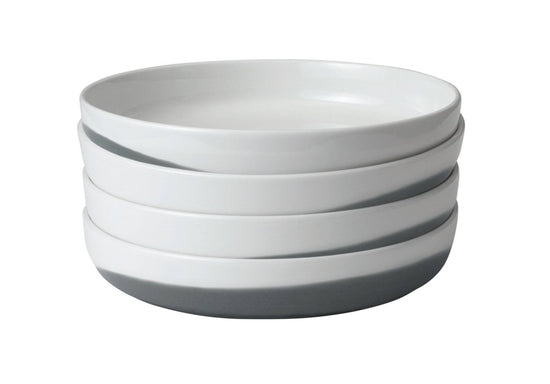 Libbey Austin Porcelain Coupe Dinner Plate, 10 Inch, Basalt Blue - Set of 4 - lily & onyx