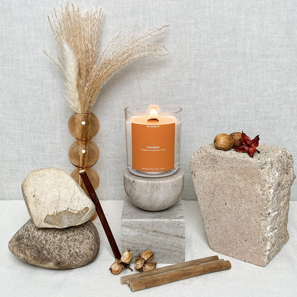 declutterd Autumn Wood Wick Candle - lily & onyx