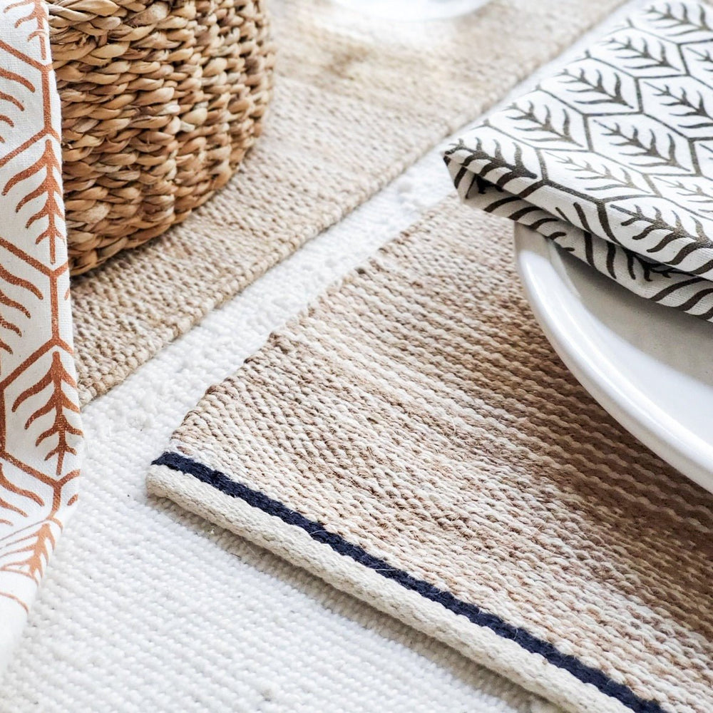 
                      
                        KORISSA Aya Jute Cotton Placemat, Set of 4 - lily & onyx
                      
                    