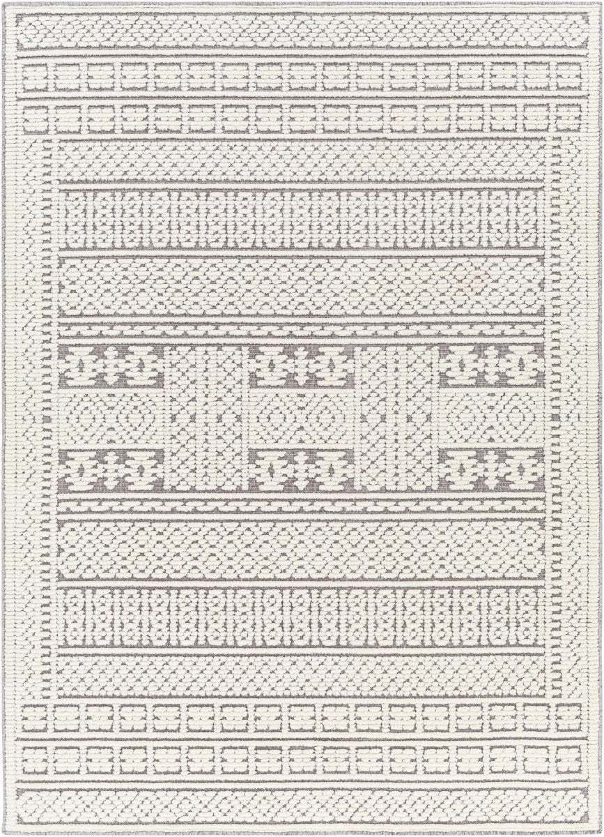 Hauteloom Bahar Cream & Gray Washable Area Rug - lily & onyx