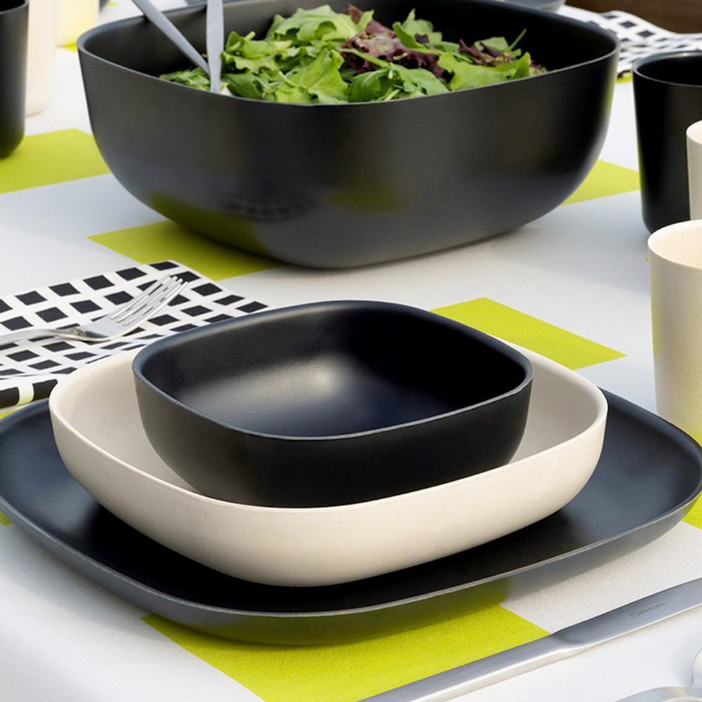 EKOBO Bamboo Cereal Bowl - 4 Piece Set - Black - lily & onyx