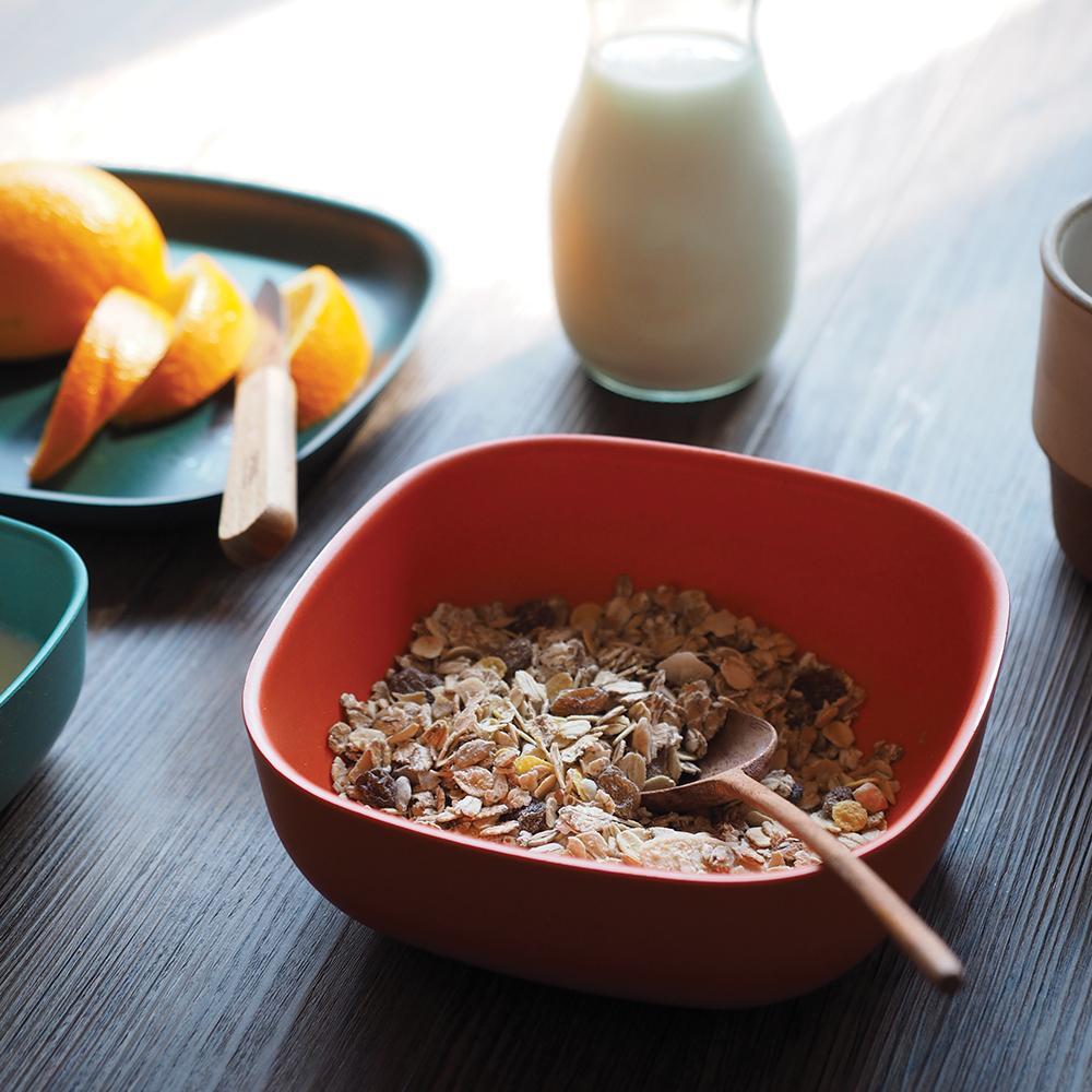 EKOBO Bamboo Cereal Bowl - 4 Piece Set- Persimmon - lily & onyx