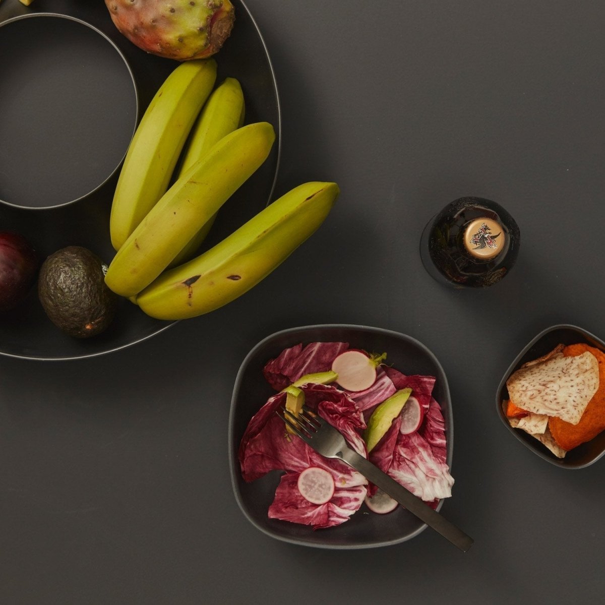 EKOBO Bamboo Cereal Bowl - 4 Piece Set - Smoke - lily & onyx