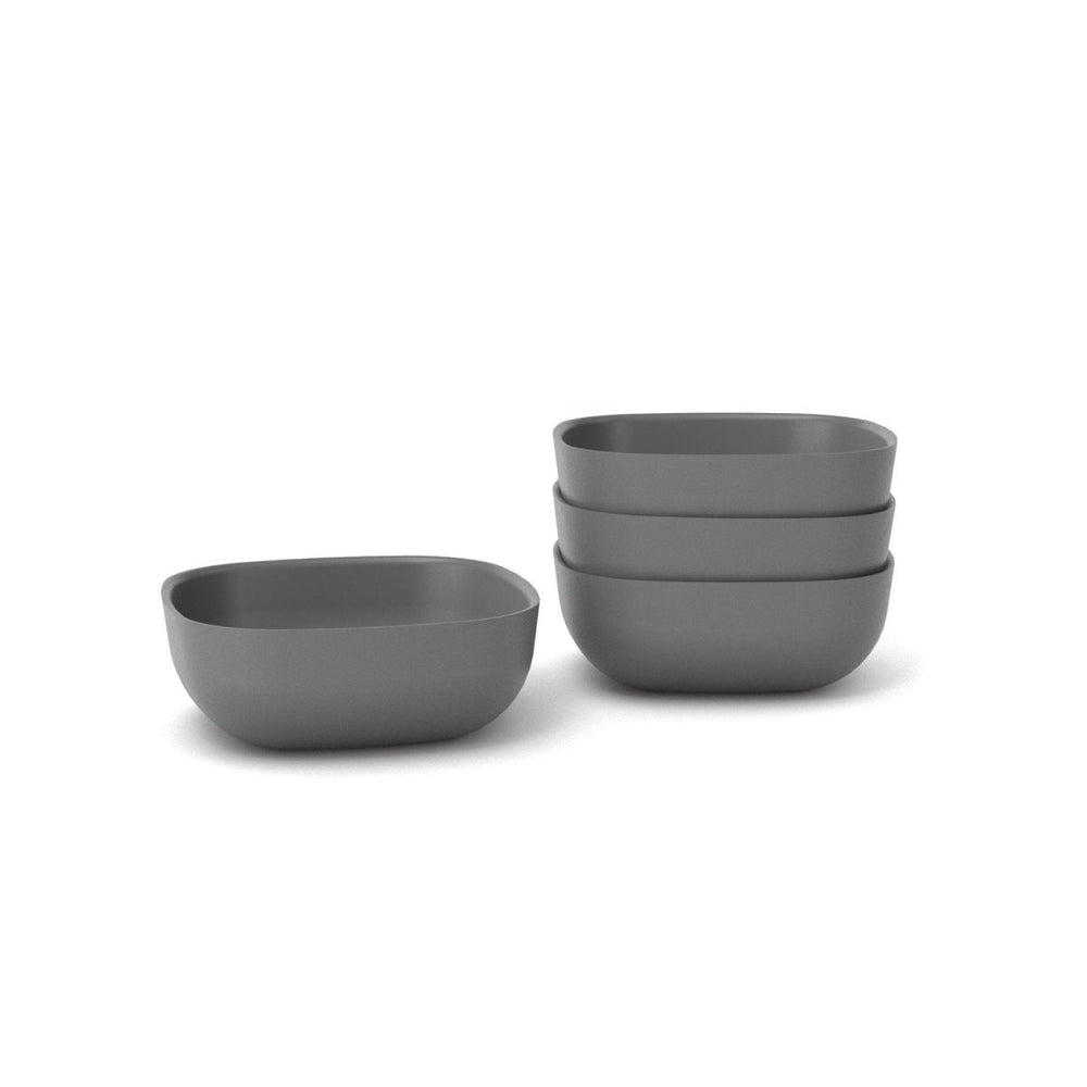 EKOBO Bamboo Cereal Bowl - 4 Piece Set - Smoke - lily & onyx