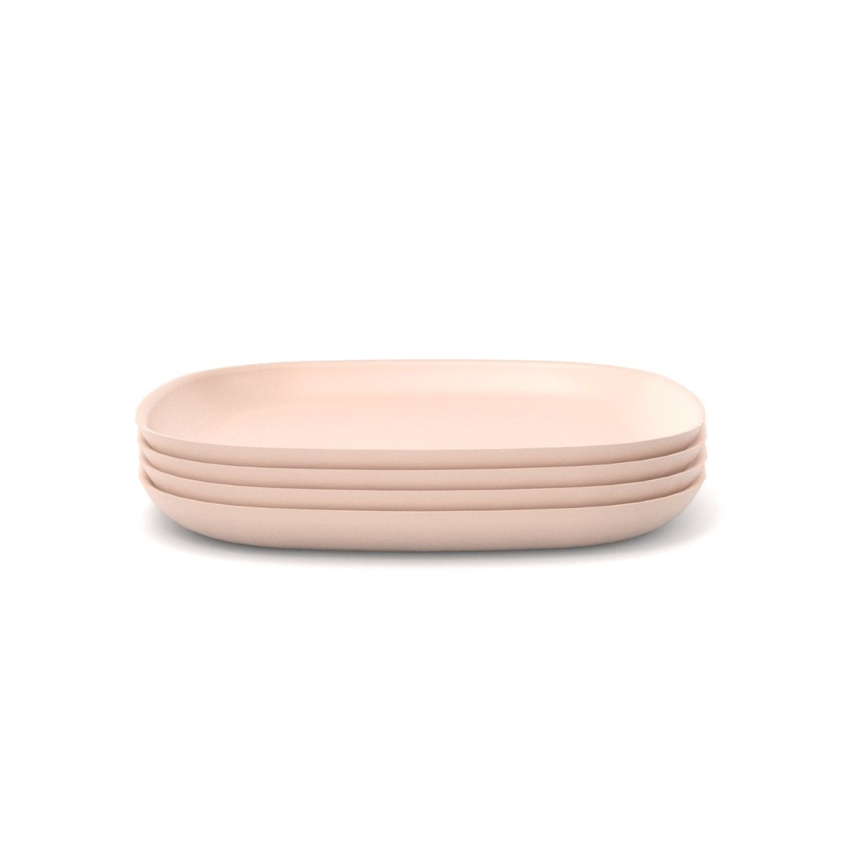 EKOBO Bamboo Dinner Plate, 4 Piece Set - Blush - lily & onyx