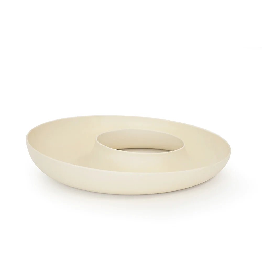 EKOBO Bamboo Fruit Bowl, Off-White - lily & onyx