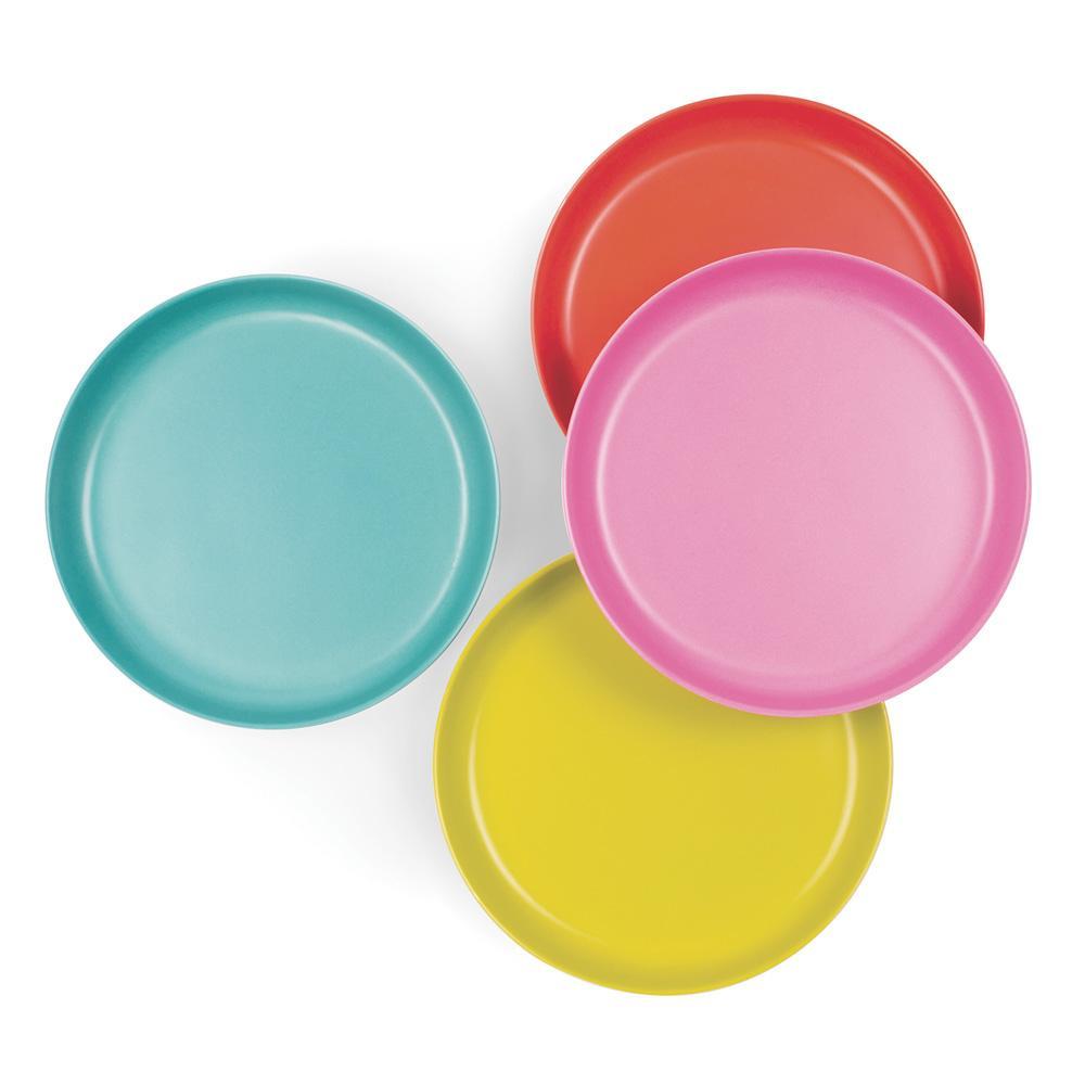 EKOBO Bamboo Kids Plate Set - Pop - lily & onyx