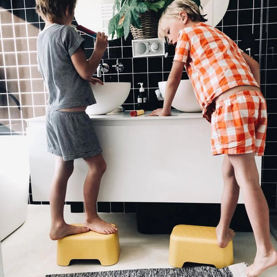 EKOBO Bamboo Kids Step Stool - Lemon - lily & onyx