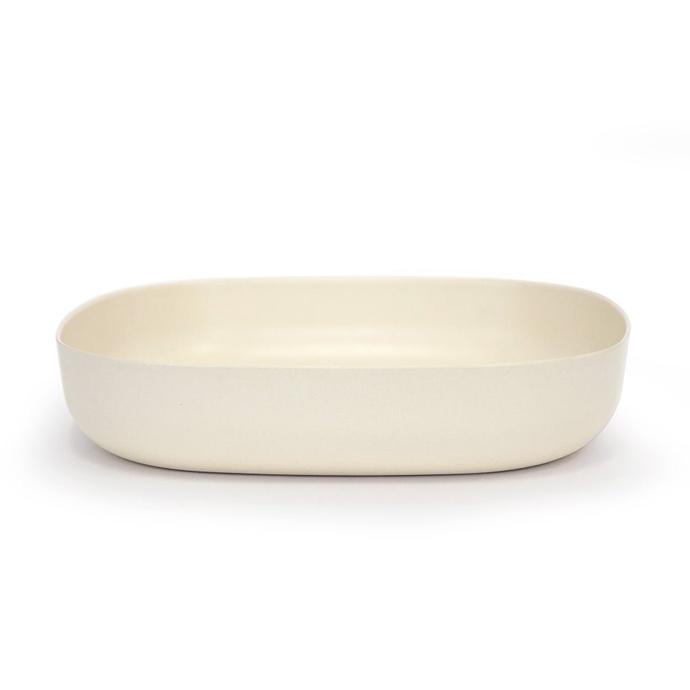 EKOBO Bamboo Large Serving Dish - Off White - lily & onyx